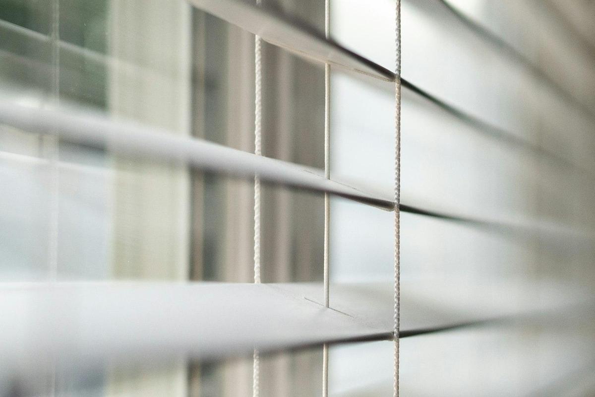 Light coming through horizontal blinds