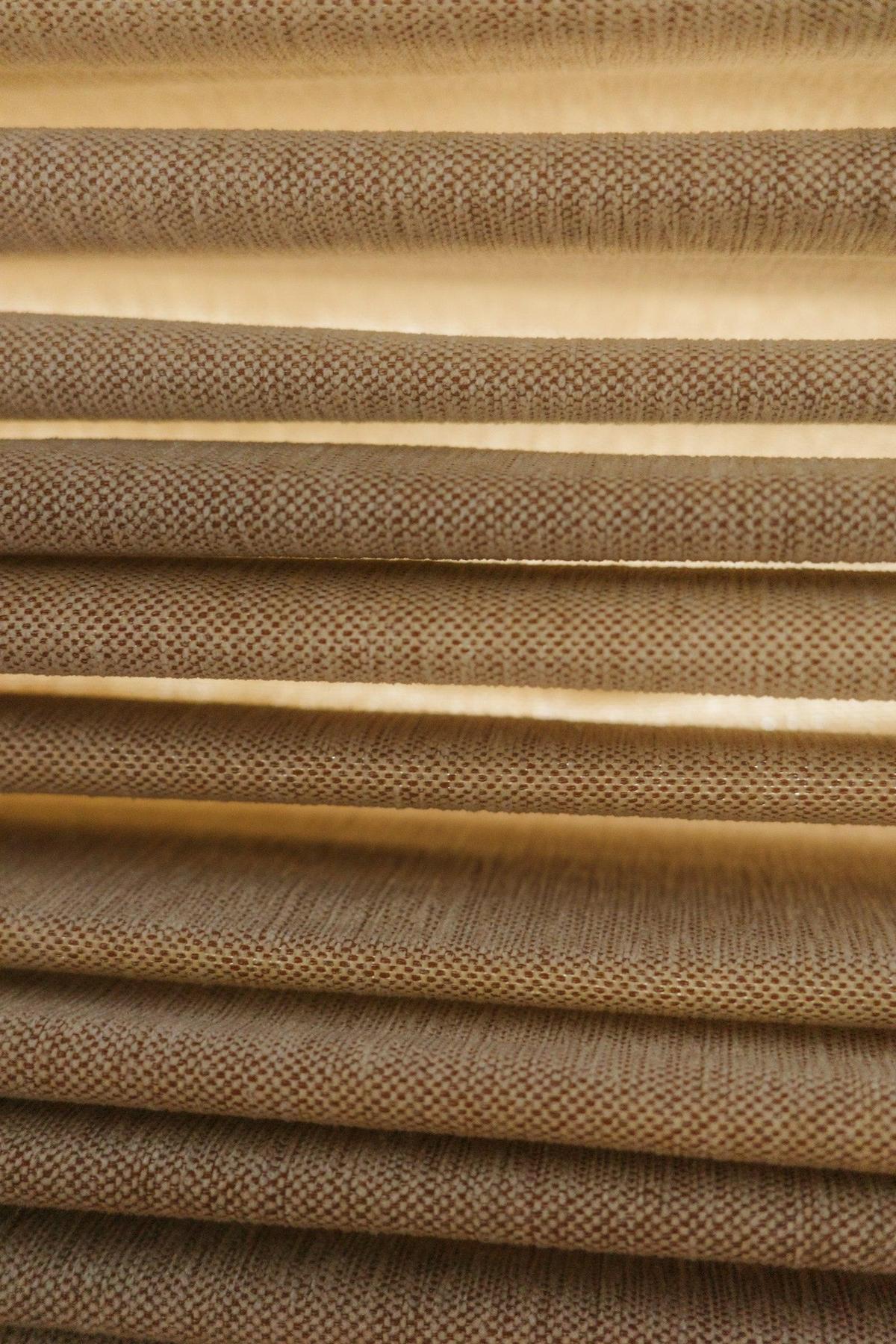 Close view of a fabric window shade